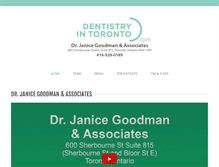 Tablet Screenshot of dentistryintoronto.com